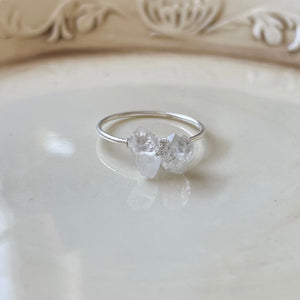 Herkimer Diamond Cluster Ring