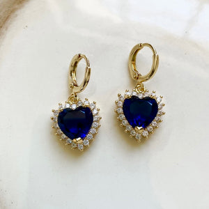 Royal Heart Hoop Earrings