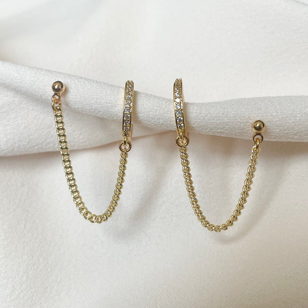 Pavé Chain Link Earrings