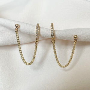 Pavé Chain Link Earrings