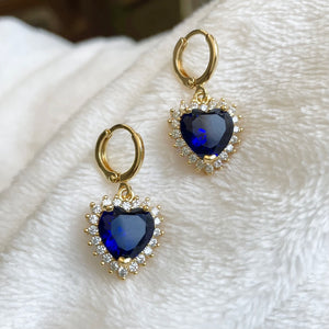 Royal Heart Hoop Earrings