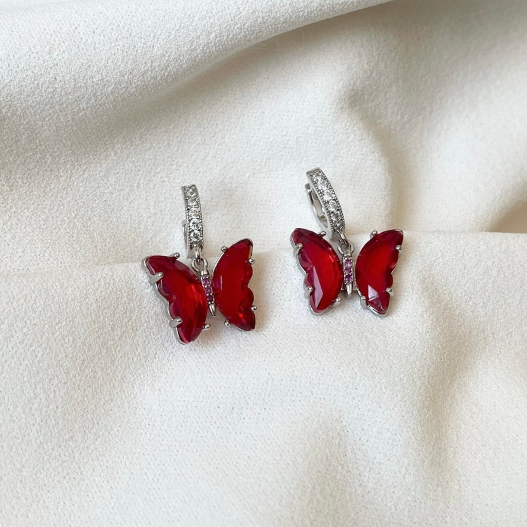 Butterfly Hoop Earrings